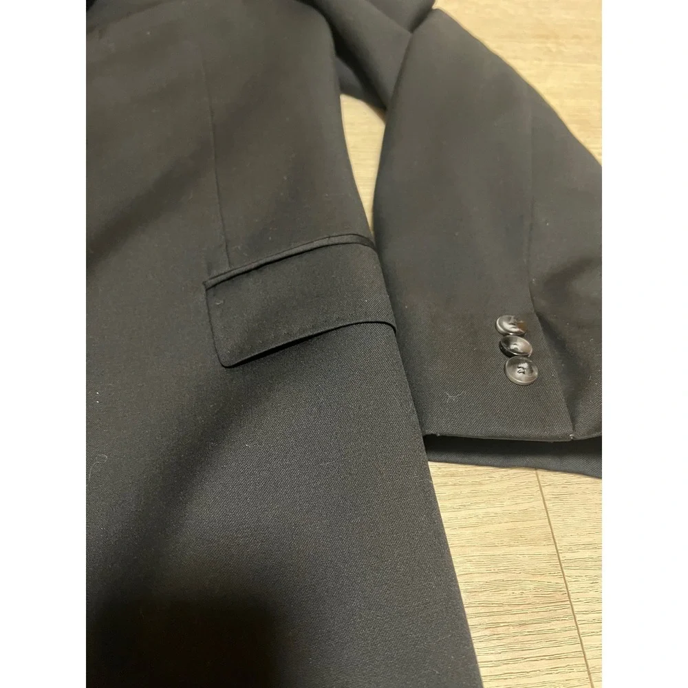 Ted‎ Baker London Modern Fit Black Wool Blazer Jacket Size 46R Bottle Print